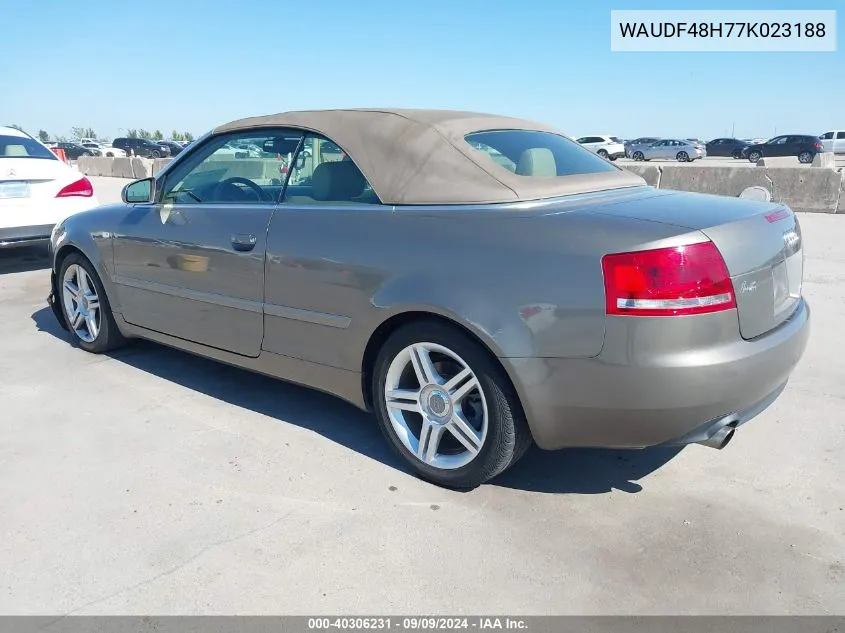 WAUDF48H77K023188 2007 Audi A4 2.0T