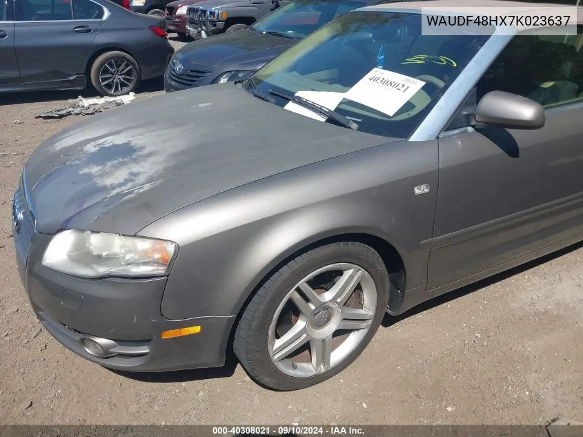 WAUDF48HX7K023637 2007 Audi A4 2.0T