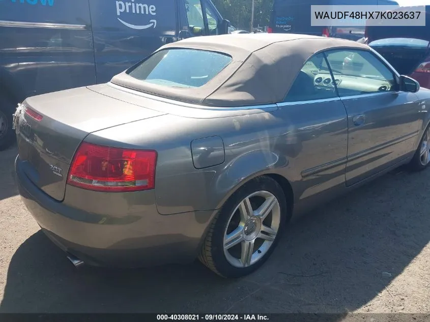 WAUDF48HX7K023637 2007 Audi A4 2.0T