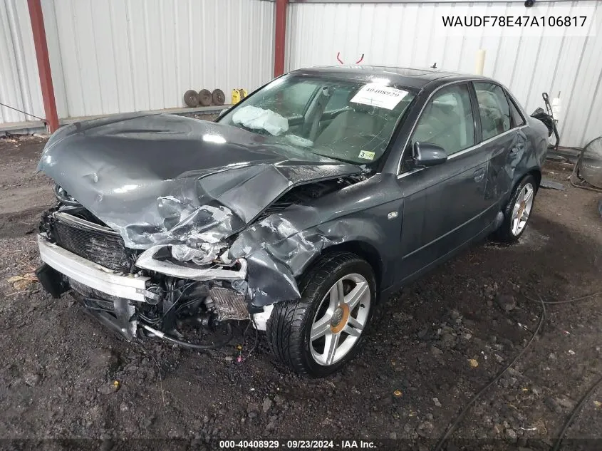 WAUDF78E47A106817 2007 Audi A4 2.0T