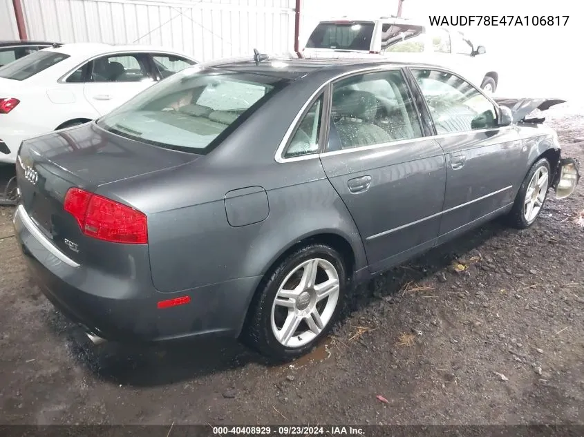 WAUDF78E47A106817 2007 Audi A4 2.0T