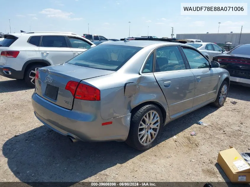 WAUDF78E88A071006 2008 Audi A4 2.0T