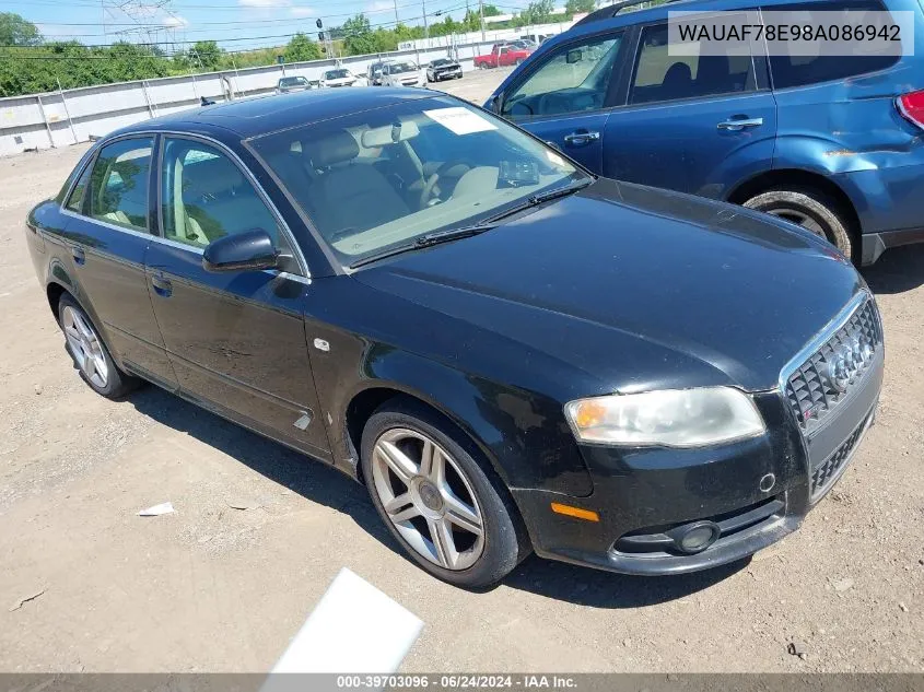 WAUAF78E98A086942 2008 Audi A4 2.0T