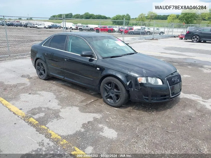 WAUDF78EX8A046284 2008 Audi A4 2.0T