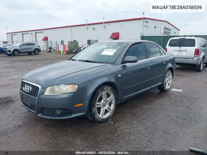 WAUAF78E28A058559 2008 Audi A4 2.0T/2.0T Special Edition