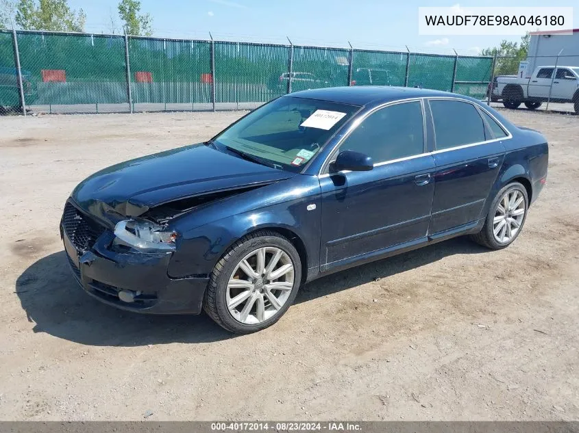 WAUDF78E98A046180 2008 Audi A4 2.0T