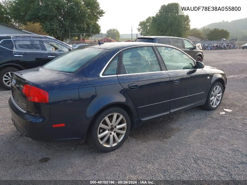 WAUDF78E38A055800 2008 Audi A4 2.0T