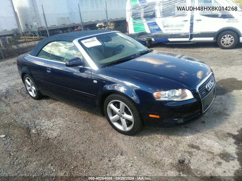 WAUDH48HX8K014268 2008 Audi A4 3.2