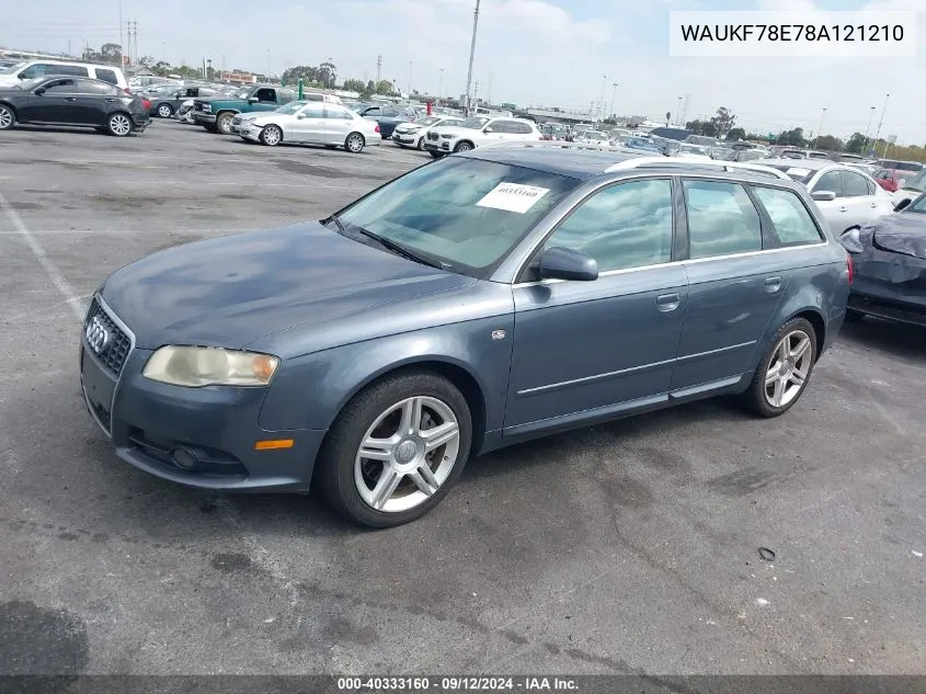 WAUKF78E78A121210 2008 Audi A4 2.0T