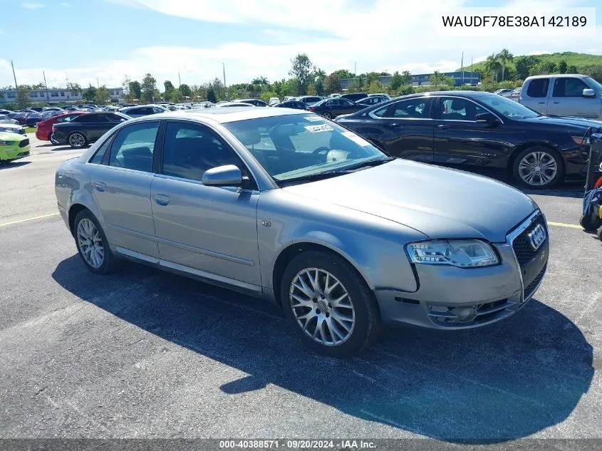 WAUDF78E38A142189 2008 Audi A4 2.0T/2.0T Special Edition