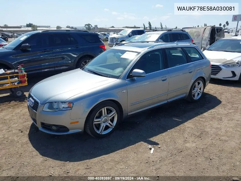 WAUKF78E58A030081 2008 Audi A4 2.0T/2.0T Avant Special Edition