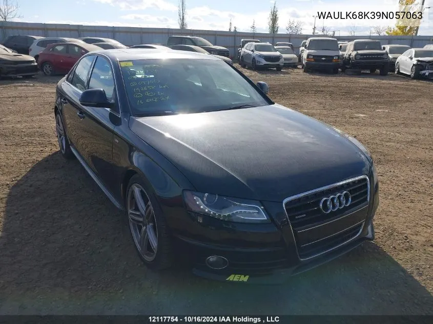 2009 Audi A4 VIN: WAULK68K39N057063 Lot: 12117754