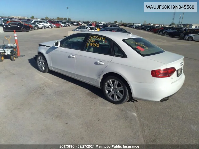 WAUJF68K19N045568 2009 Audi A4 2.0T