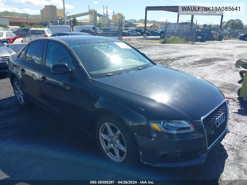 2009 Audi A4 2.0T Premium VIN: WAULF78K19A085641 Lot: 39308297