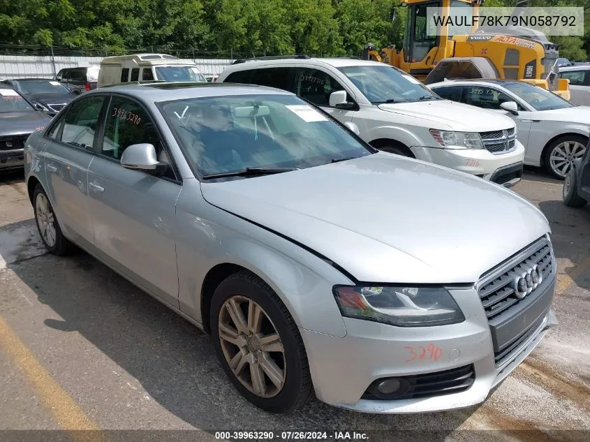 WAULF78K79N058792 2009 Audi A4 2.0T Premium