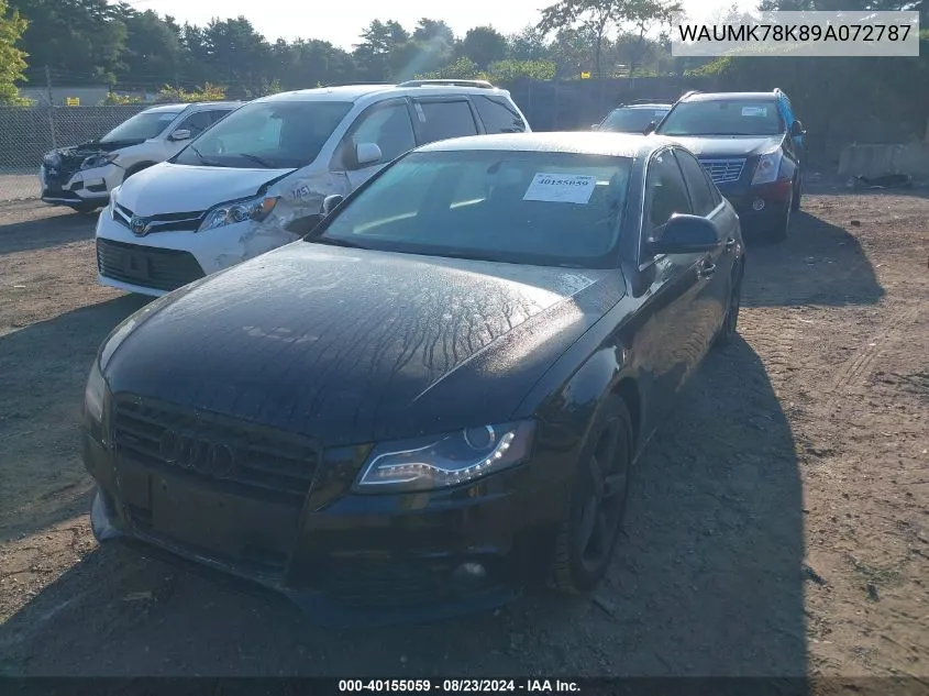 2009 Audi A4 3.2 Premium Plus VIN: WAUMK78K89A072787 Lot: 40155059