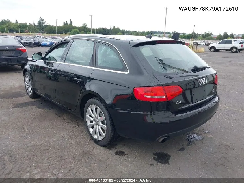 2009 Audi A4 2.0T Avant VIN: WAUGF78K79A172610 Lot: 40163165