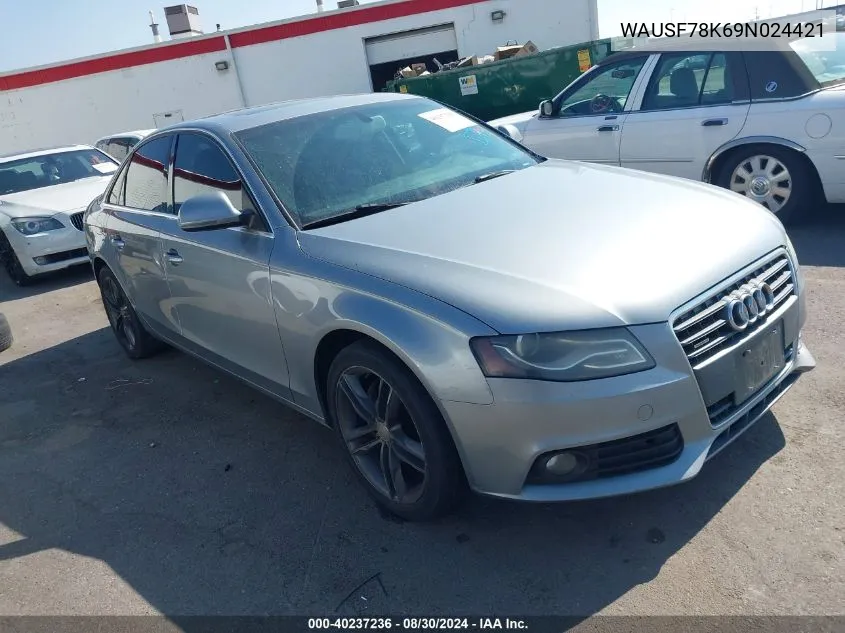 WAUSF78K69N024421 2009 Audi A4 2.0T Premium