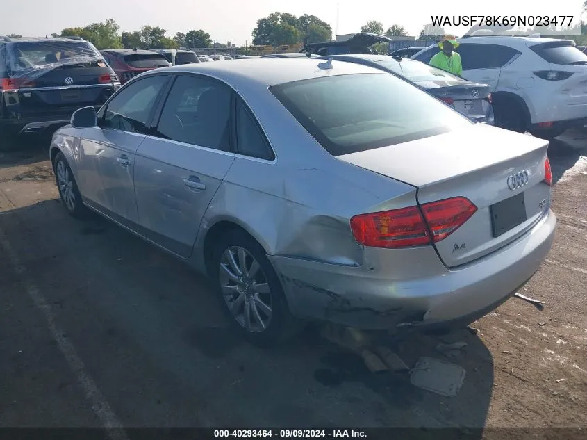 2009 Audi A4 2.0T Premium VIN: WAUSF78K69N023477 Lot: 40293464