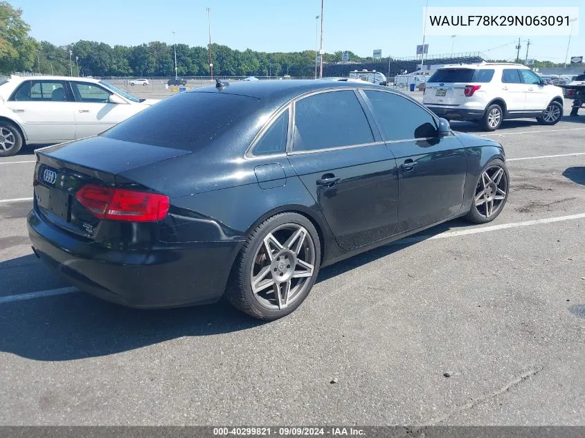 WAULF78K29N063091 2009 Audi A4 2.0T Premium