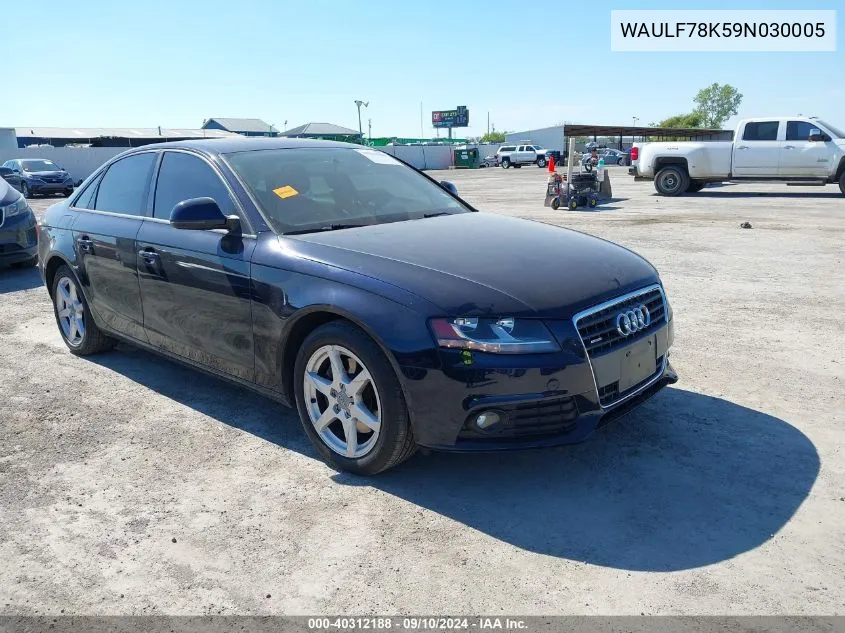 WAULF78K59N030005 2009 Audi A4 2.0T Premium