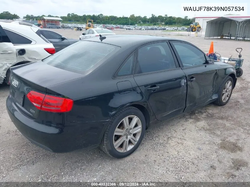 2009 Audi A4 2.0T Premium VIN: WAUJF78K39N057534 Lot: 40332366