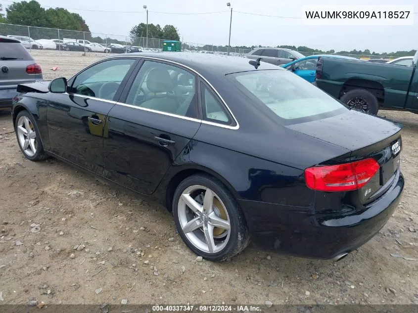 2009 Audi A4 3.2 Premium Plus VIN: WAUMK98K09A118527 Lot: 40337347