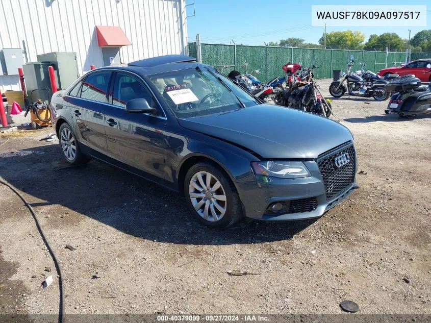 2009 Audi A4 2.0T Premium VIN: WAUSF78K09A097517 Lot: 40379099