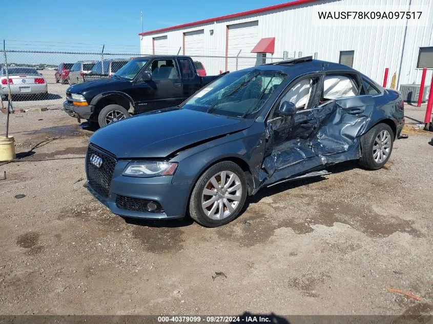 2009 Audi A4 2.0T Premium VIN: WAUSF78K09A097517 Lot: 40379099