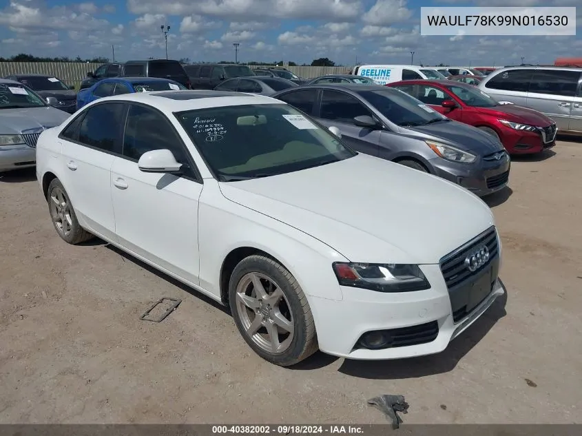 2009 Audi A4 2.0T Premium VIN: WAULF78K99N016530 Lot: 40382002