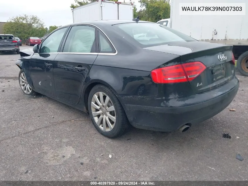 WAULK78K39N007303 2009 Audi A4 3.2 Premium Plus