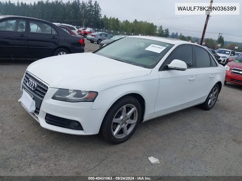 WAULF78K29N036389 2009 Audi A4 2.0T Premium