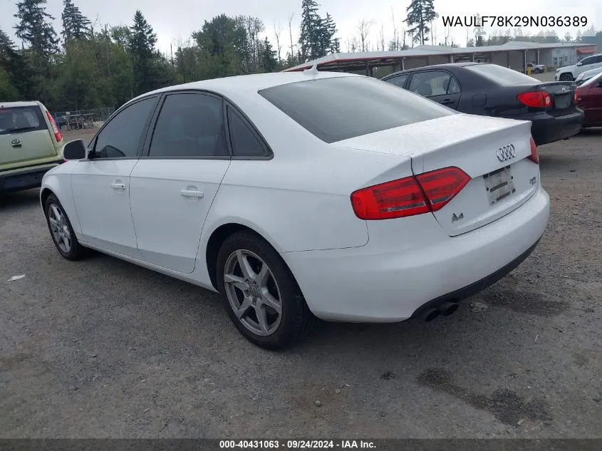 WAULF78K29N036389 2009 Audi A4 2.0T Premium