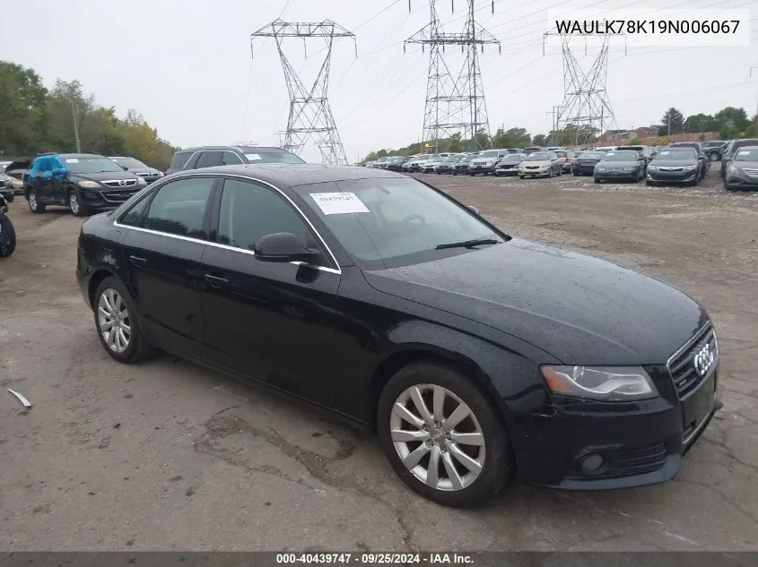 2009 Audi A4 3.2 Premium Plus VIN: WAULK78K19N006067 Lot: 40439747