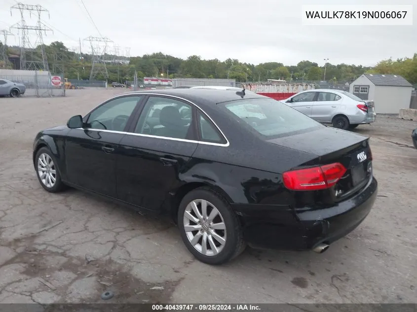 WAULK78K19N006067 2009 Audi A4 3.2 Premium Plus