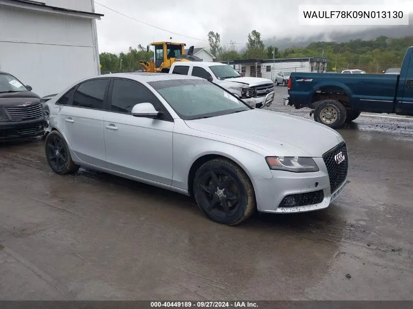 2009 Audi A4 2.0T Premium VIN: WAULF78K09N013130 Lot: 40449189