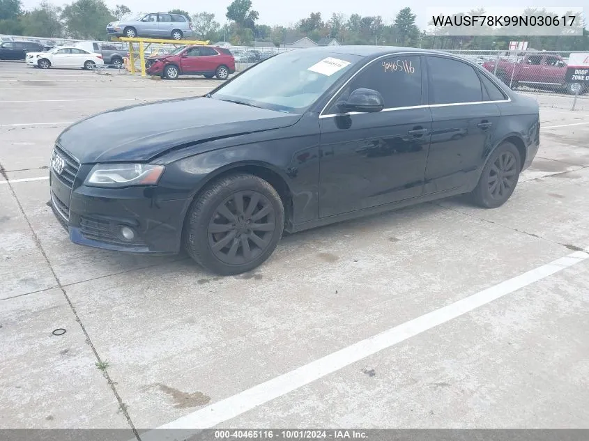 WAUSF78K99N030617 2009 Audi A4 2.0T Premium