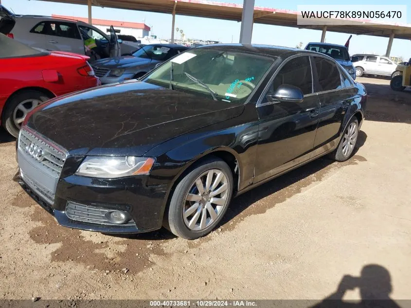 2009 Audi A4 2.0T Premium VIN: WAUCF78K89N056470 Lot: 40733681