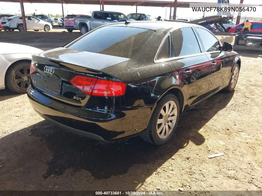 2009 Audi A4 2.0T Premium VIN: WAUCF78K89N056470 Lot: 40733681