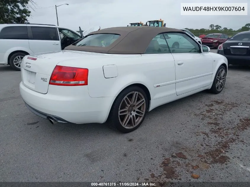 2009 Audi A4 2.0T Special Edition VIN: WAUDF48HX9K007604 Lot: 40761375