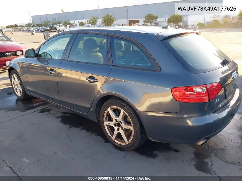 2009 Audi A4 2.0T Avant VIN: WAUVF78K49A177626 Lot: 40850835