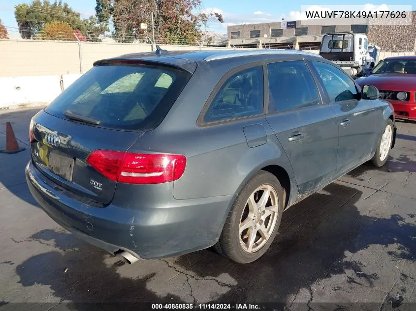 2009 Audi A4 2.0T Avant VIN: WAUVF78K49A177626 Lot: 40850835