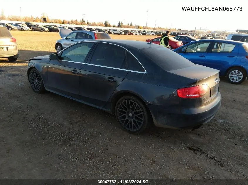 2010 Audi A4 Premium Plus VIN: WAUFFCFL8AN065773 Lot: 30047782