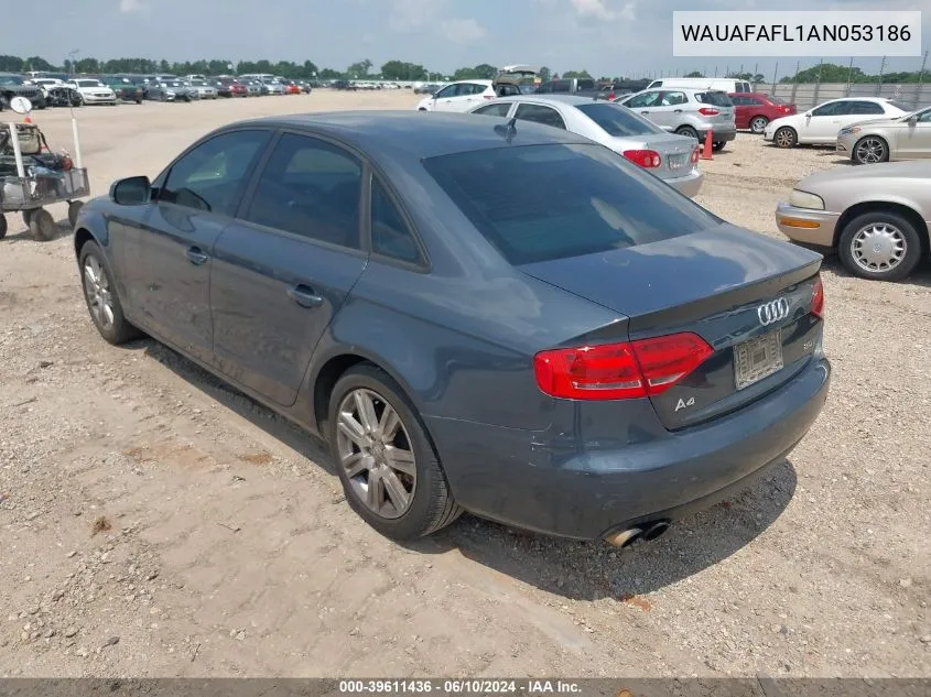 WAUAFAFL1AN053186 2010 Audi A4 2.0T Premium