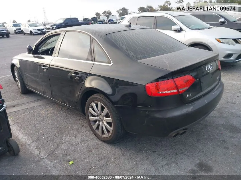 2010 Audi A4 2.0T Premium VIN: WAUEFAFL1AN009674 Lot: 40052580