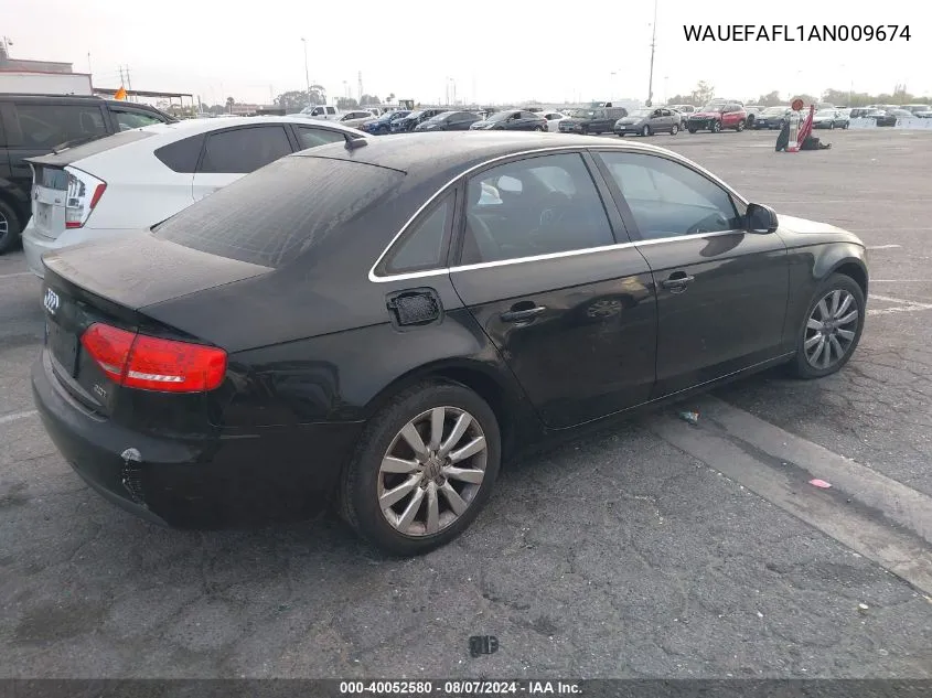 WAUEFAFL1AN009674 2010 Audi A4 2.0T Premium