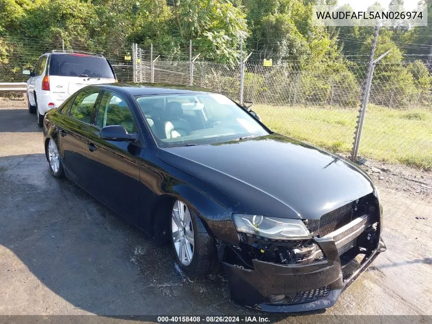 WAUDFAFL5AN026974 2010 Audi A4 2.0T Premium