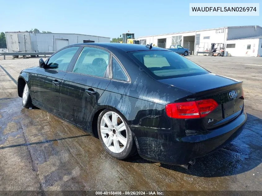 WAUDFAFL5AN026974 2010 Audi A4 2.0T Premium