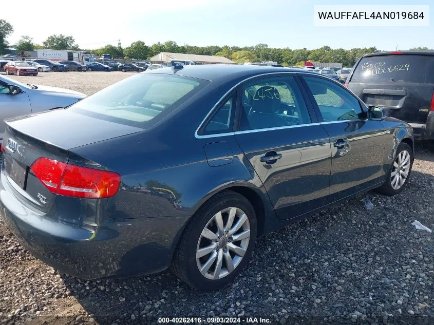 WAUFFAFL4AN019684 2010 Audi A4 2.0T Premium