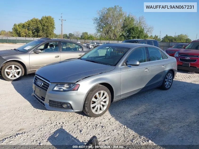 2010 Audi A4 2.0T Premium VIN: WAUFFAFL9AN067231 Lot: 40311168